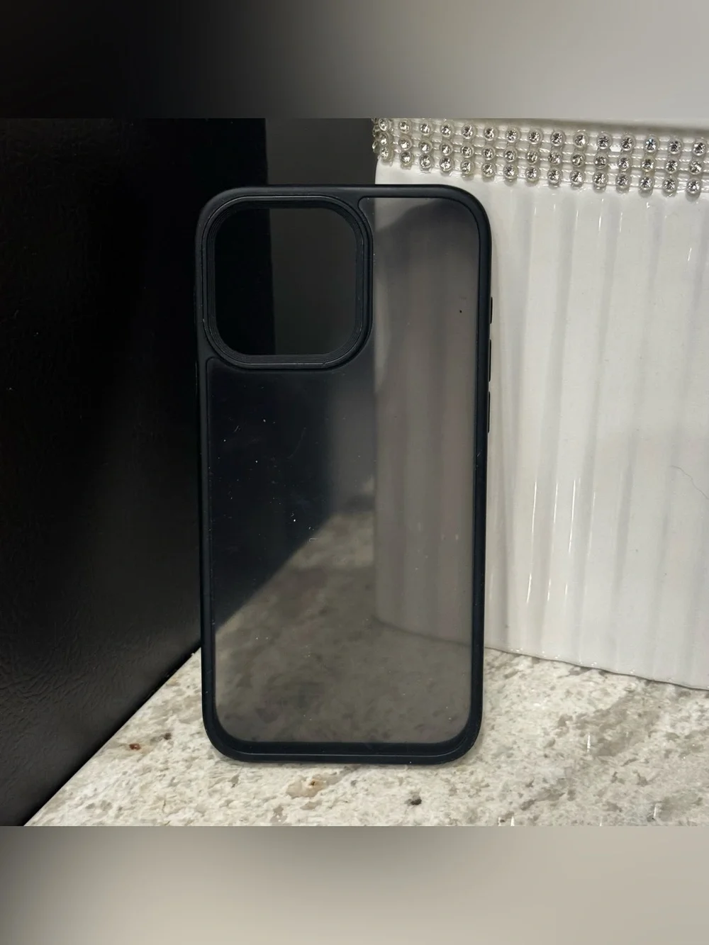 Black Transparent Soft TPU iPhone 15 Pro Max Case